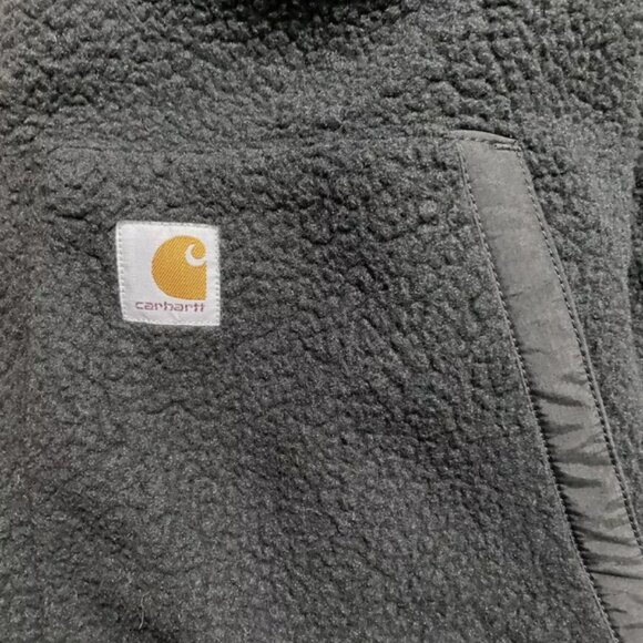 Carhartt Fleece to Nylon Rain Defender Reversible Hoodie Jacket OJ4992-M - Picture 3 of 8